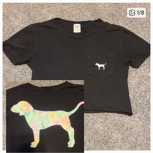 PINK Victoria's Secret Black T-Shirt